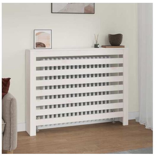  Pokrov za radiator bela 108,5x19x84 cm trdna borovina Cene
