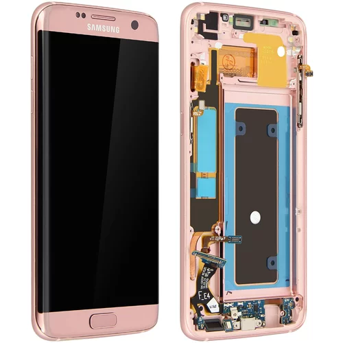 Samsung Originalna kompletna enota [servisni paket]: LCD zaslon na dotik str. Galaxy S7 Edge - roza, (21208381)