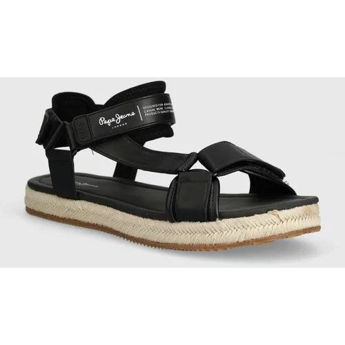 PepeJeans Sandale PMS90115 za muškarce, boja: crna, SUNSET SAVAGE