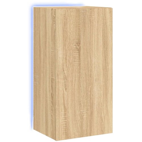 Maison Chic Stenska TV omarica - TV stojalo - Televizijska omarica z LED lučkami sonoma hrast 40,5x35x80 cm, (21699579) Slike