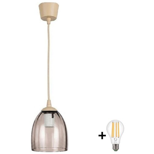 Brilagi LED luster na sajli R GLASS 1xE27/60W/230V prečnik 17 cm bež/dimljeno bež Cene