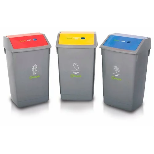 Addis set od 3 koša za razvrstavanje otpada Recycle, 60 l