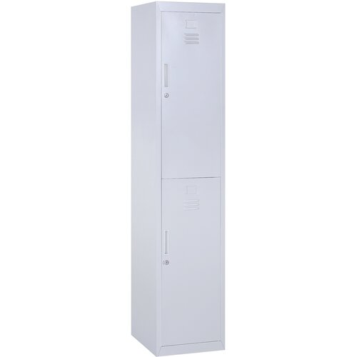 Vinsetto shranjevalna omara 4 police 2 vratca varnostno zaklepanje pisarna garaža hladno valjano jeklo 38x46x180cm siva, (20745010) Slike