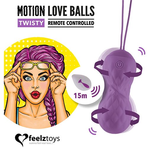 Feelztoys Vibro kroglice Remote Controled Motion Love Balls Twisty (R28190) Cene