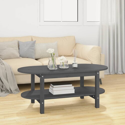  Stolić za kavu sivi 110 x 55 x 45 cm od masivne borovine Cijene