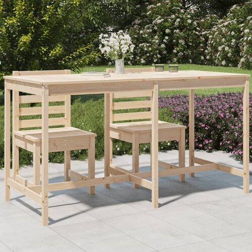 The Living Store Vrtna miza 203,5x90x110 cm trdna borovina - Vrtna Miza, (21478894) Slike