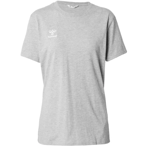 Hummel Funkcionalna majica 'Go 2.0' pegasto siva / bela