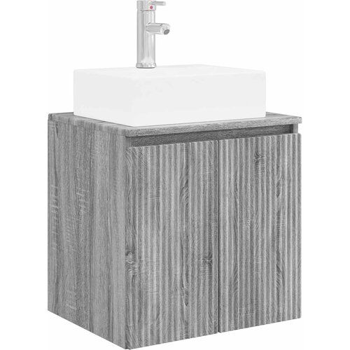 vidaXL Umivalnik s pritrditev na steno Siva Sonoma 49,5 x 41 x 62,5 cm, (5000245532) Cene