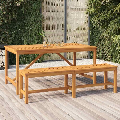  Vrtni blagovaonski stol 150 x 90 x 74 cm masivno bagremovo drvo Cijene