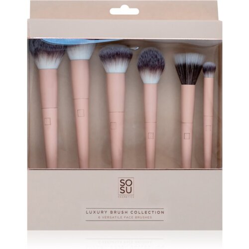 SOSU Cosmetics Luxury Brush Face Collection set kistova za lice 6 kom Slike