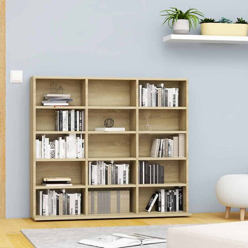 Ormarić za CD-ove boja hrasta 100x23x89,5 cm konstruirano drvo Cijene