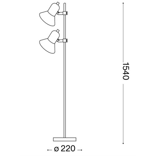 Ideal Lux - Stojeća lampa 2xE27/60W/230V srebrna Slike
