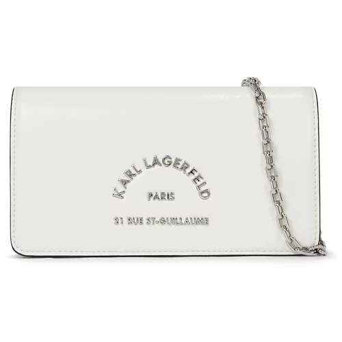 Karl Lagerfeld Pisemska torbica srebrna / bela