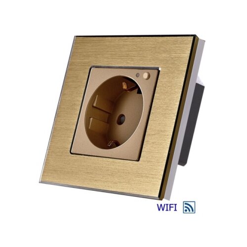 Exeshop Exelink 16a EU wi-fi wall socket al zlatni (tuya) ( sws006 ) Slike