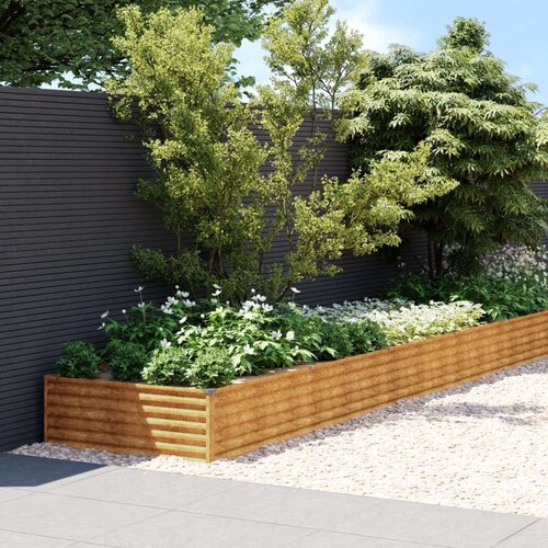  Vrtna visoka greda 770x100x36 cm corten jeklo, (20798594) Cene