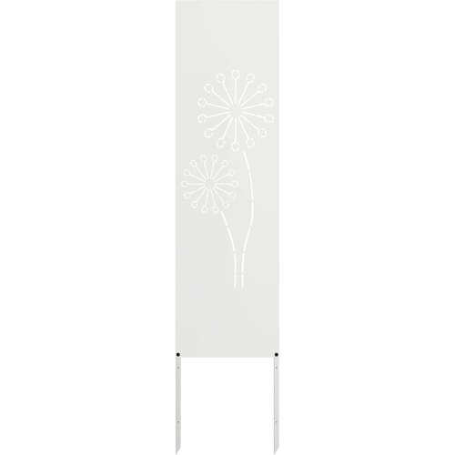  Privatnost u vrtu Bijelo 32 x 140 cm Hladno valjana čelična Slike
