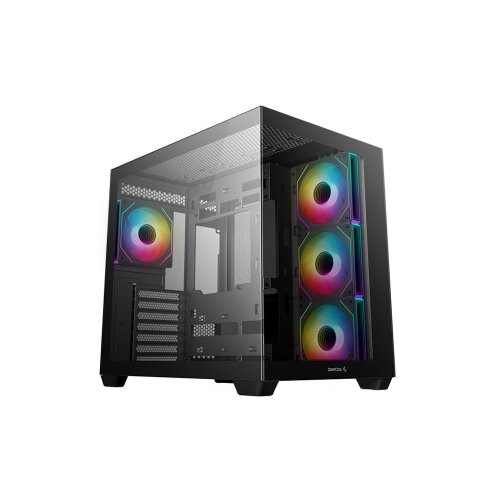 DeepCool Računalni&scaron;ko ohi&scaron;je CG530 4F, ATX, Midi-Tower, ARGB, Kaljeno steklo, črno Cene