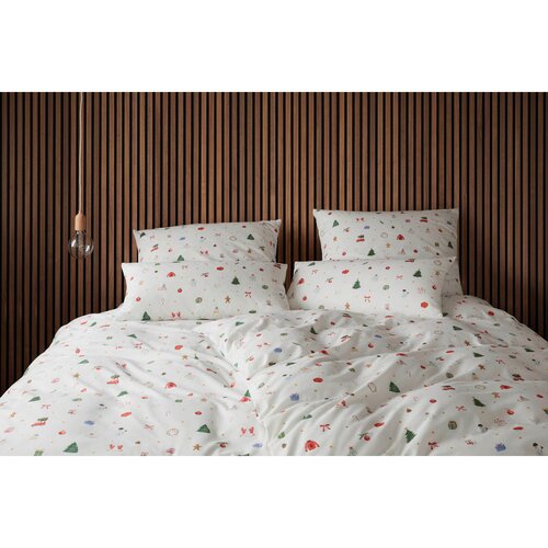 Elegante POSTELJNINA CHRISTMAS TREATS 140/200 cm mako saten modra Slike