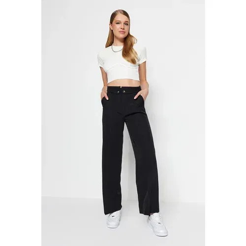 Trendyol Pants - Black - Wide leg