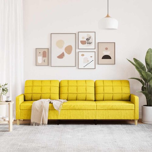  Trosjed od tkanine svjetložuti 210 cm Slike