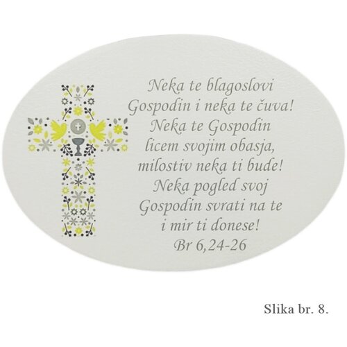 Unikatne slike s Anđelom i blagoslovom – Poklon za Krizmu, Prvu Pričest - 8. Žuti križ - 15022 Cene