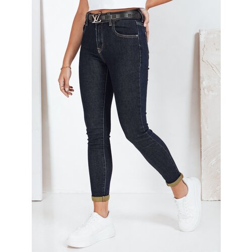 DStreet Spodnie damskie jeansowe skinny granatowe Slike