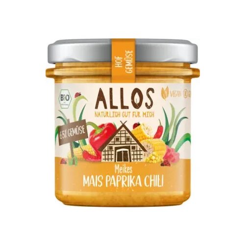 Allos Bio kmečka zelenjava - namaz Meike&amp;#039;s Corn Paprika Chilli Slike