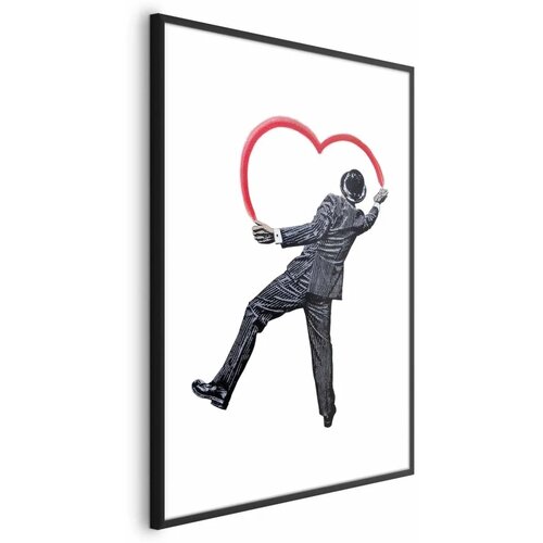  Plakat - Elegant Graffiti Artist 29.7x42 Crni okvir s margom Cene