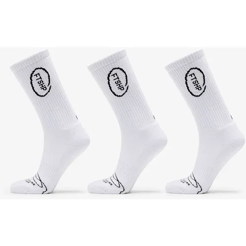 Footshop High Crew Socks 3-Pack White 39-42