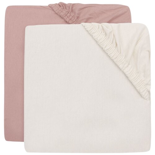 Jollein set 2 rjuhic za otro&amp;scaron;ko posteljo 70x140 wild rose/ivory Slike