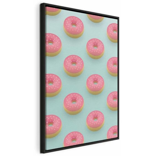  Slika - Pastel Donuts (1 Part) Vertical 60x90 U crnom drvenom okviru Cene