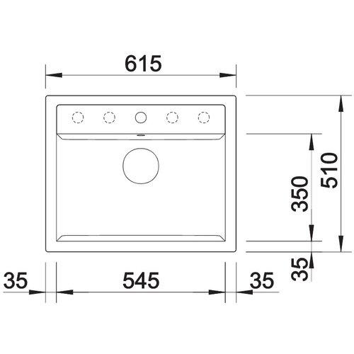 Blanco sudopera dalago 6 antracit 615x510/190 mm Slike
