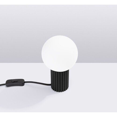 Sollux Črna namizna svetilka s steklenim senčilom (vi&amp;scaron;ina 19 cm) Orbital &amp;ndash; Slike
