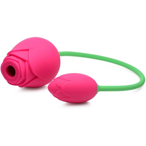 Bloomgasm 15X Rose Duet Pink Silicone Sucking Rose & Vibrating Pink Cene