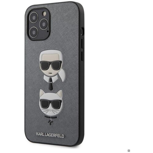 Karl Lagerfeld Originalen ovitek KLHCP12LSAKICKCSL za iPhone 12 Pro Max siva zaščita - Heads Cene