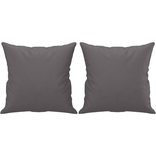  3-dijelni set sofa s jastucima sivi od umjetne kože Slike