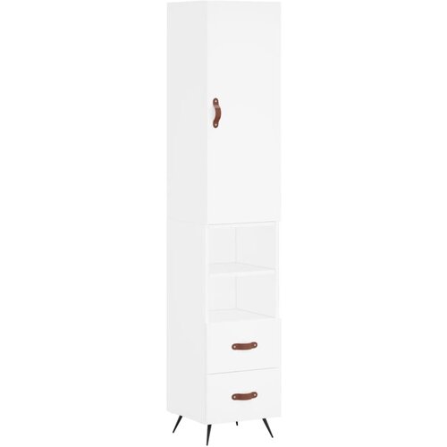Maison Chic Visoka omara - Komoda - Predalnik bela 34,5x34x180 cm inženirski les, (21720429) Slike