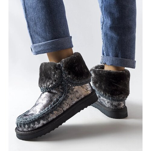 Gemre Gray metallic insulated Maggi eskimo boots Cene