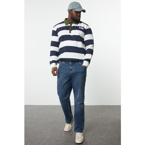 Trendyol Men's Indigo Regular Fit Plus Size Denim Denim Jeans Cene