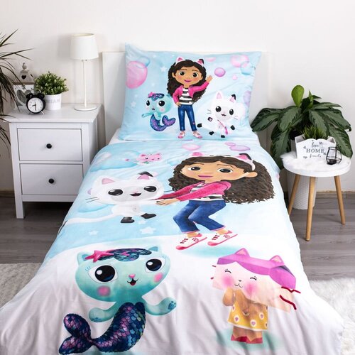 Jerry Fabrics Enojna otro&amp;scaron;ka posteljnina iz mikrovlaken 140x200 cm Gabby&amp;#039;s Dollhouse &amp;quot;bubbles&amp;quot; &amp;ndash; Slike
