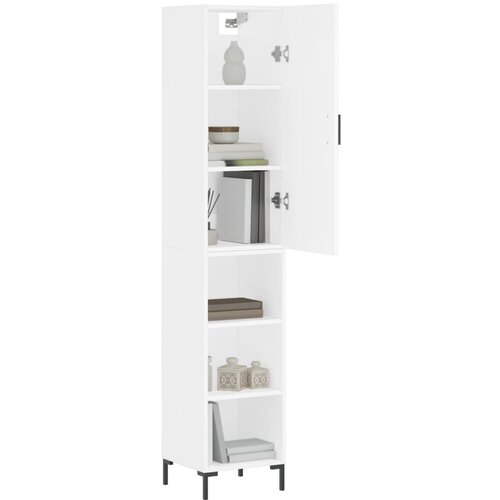  Visoka komoda bijeli 34,5x34x180 cm od konstruiranog drva Slike