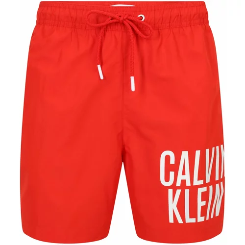 Calvin Klein Underwear Kratke kopalne hlače oranžno rdeča / bela