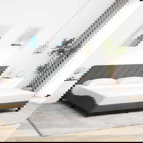  Okvir za krevet bez madraca tamnosivi 160x200 cm od tkanine Cene