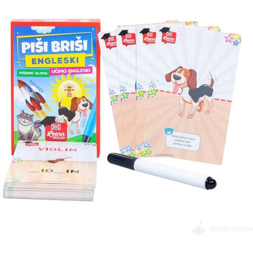  Edukativne kartice piši-briši ENGELSKI Cene