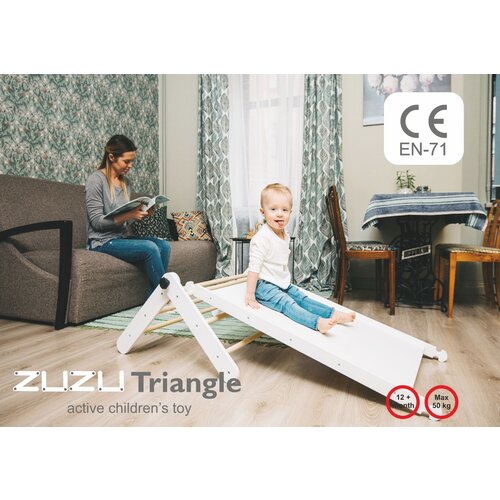 ToddlerInFamily MONTESSORI 2-DELNI PIKLERJEV TRIKOTNIK Z DESKO Slike