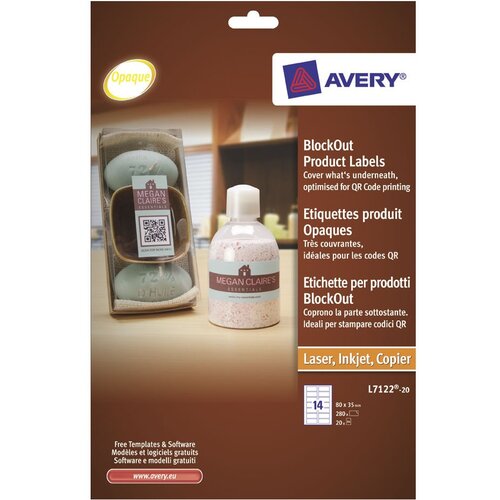 Avery Zweckform Etikete prekrivne, QR pravokotne L7122-25 Cene