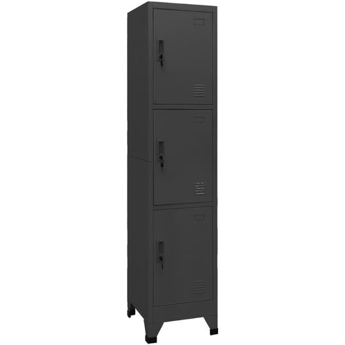 vidaXL omara s ključavnico antracitna 38x45x180 cm jeklo Cene