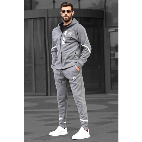 Madmext Sports Sweatsuit Set - Gray - Regular fit Slike