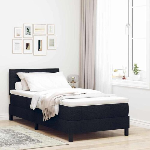 Box spring krevet s madracem Crna 80 x 200 cm tkanina Slike