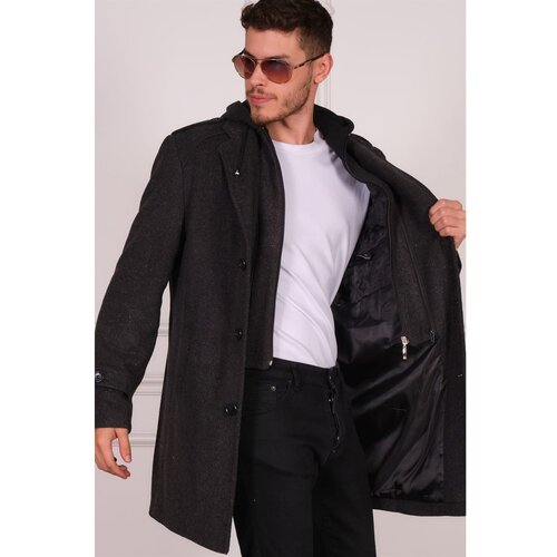 Dewberry PLT8401 MEN&amp;#039;S COAT-PATTERNED BLACK Slike